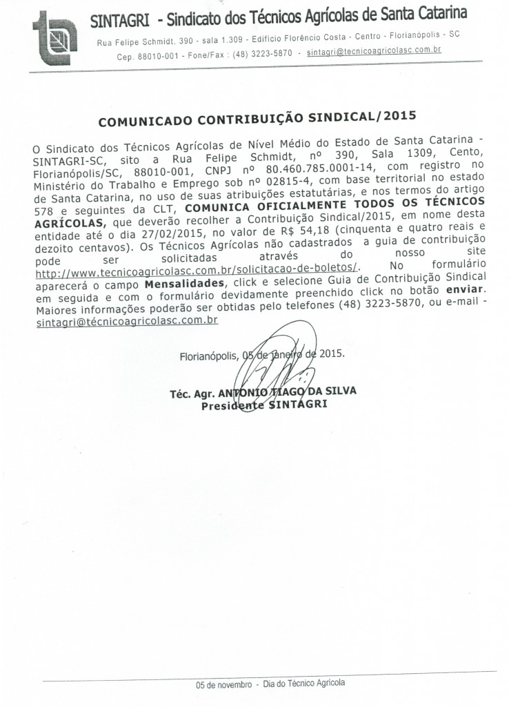 Comunicado GRSU