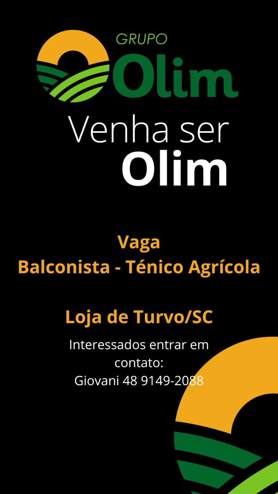 Vaga Técnico Agrícola !!!