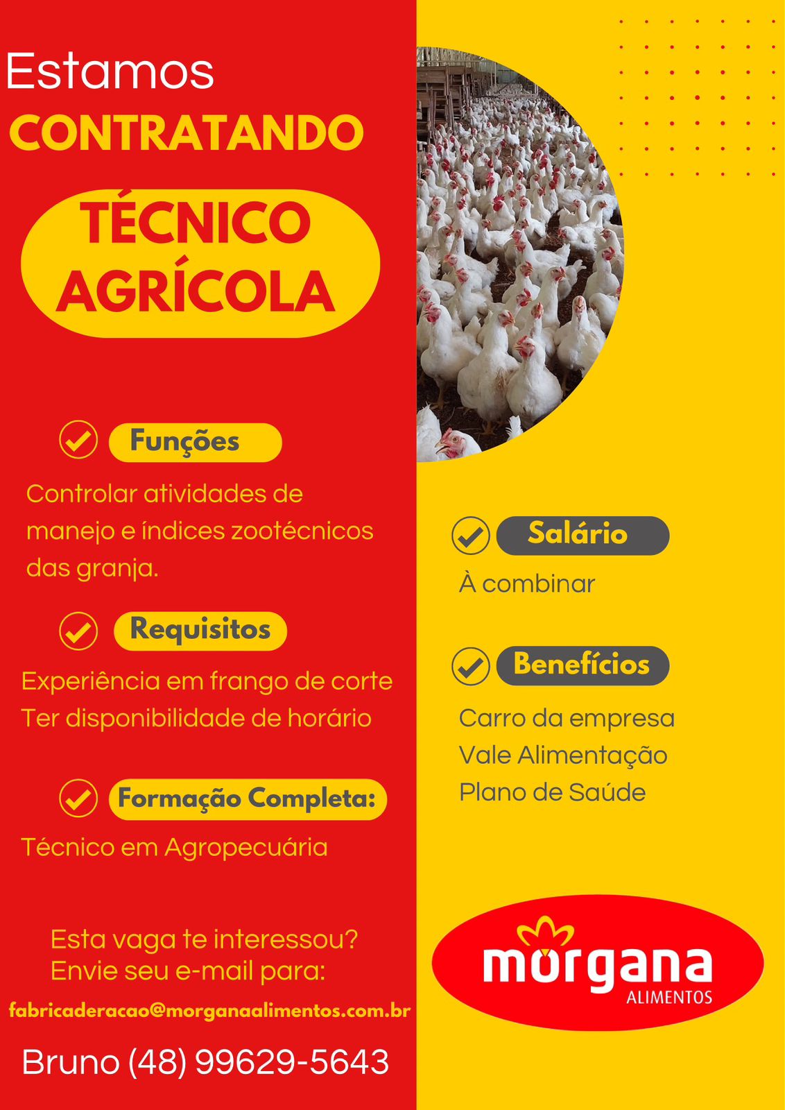 Vaga Técnico Agrícola !!!