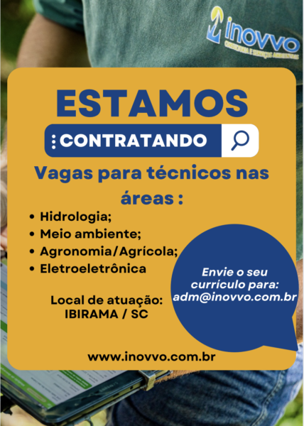 Vaga de Técnico Agrícola INOVVO !!!